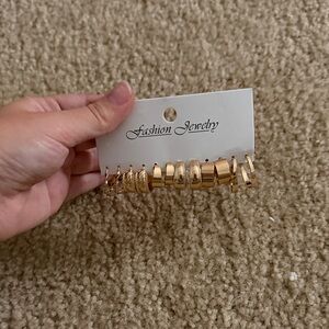 Gold Hoop Earring Set